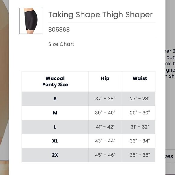 New! Wacoal Taking Shape Thigh Shaper‎ - Picture 3 of 6